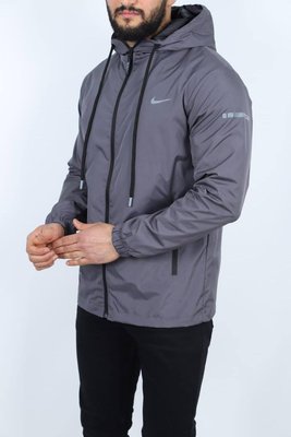 Мужская куртка-ветровка Nike Демисезон цвет Серый размер S, J007 Men-J007 фото