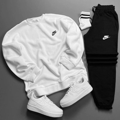 Спортивный костюм Nike Свитшот+Штаны цвет Белый размер S, SS005 Men-SS005 фото
