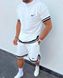 Чоловічий літній костюм Nike Футболка + Шорти колір Білий розмір S, SS007 Men-SS007 фото 2