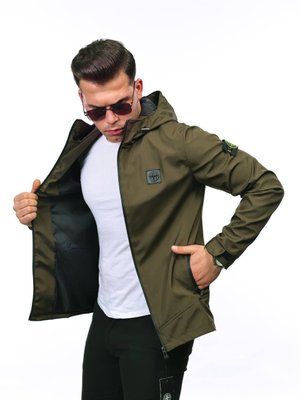 Чоловіча куртка-вітровка Stone Island Демісезон колір Хакі розмір S, J0011 Men-J0011 фото