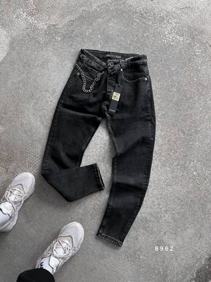 Джинси мом чоловічі колір Чорний розмір 29, Jeans6 Men-Jeans6 фото