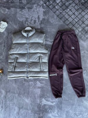Безрукавка The North Face в наборі зі штанами колір Сірий розмір S, J091 Men-J09 фото