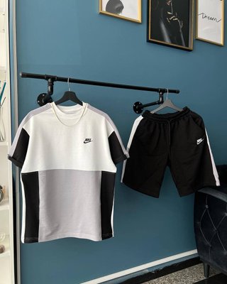 Мужской летний костюм Nike Футболка + Шорты размер S, SS007 Men-SS007 фото