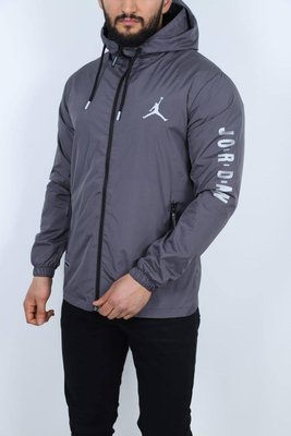 Мужская куртка-ветровка Jordan Демисезон цвет Серый размер S, J008 Men-J008 фото