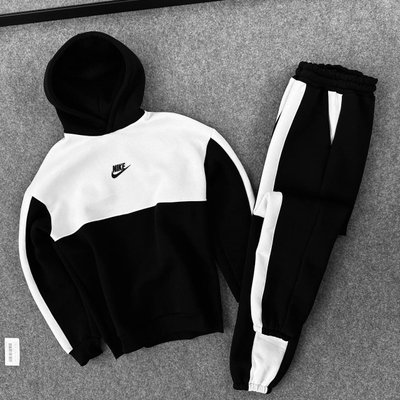 Спортивный костюм Nike Свитшот+Штаны цвет Черно-белый размер S, SS005 Men-SS005 фото
