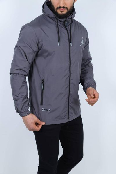 Чоловіча куртка-вітровка Jordan Демісезон колір Сірий розмір S, J008 Men-J008 фото