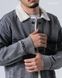 Чоловіча джинсова куртка на хутрі колір Сірий розмір S, J48 Men-J48 фото 2