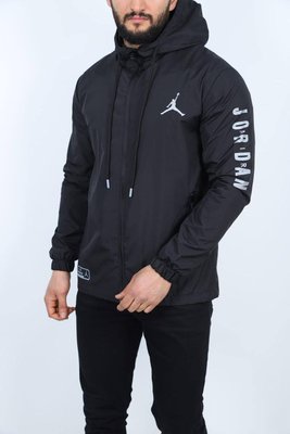 Чоловіча куртка-вітровка Jordan Демісезон колір Чорний розмір S, J008 Men-J008 фото