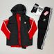 Костюм Adidas чоловічий Жилетка+Кофта+Штани колір Червоний розмір XS, J011 Men-J011 фото 1