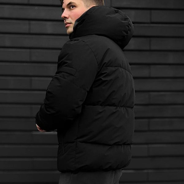 Чоловічий пуховик зимовий подовжений колір Чорний розмір S, J40 Men-J40 фото