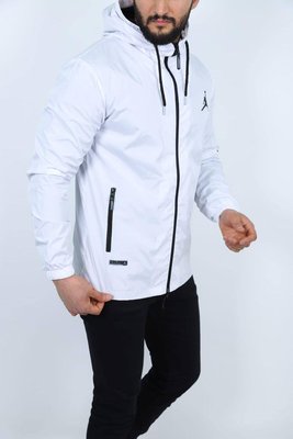 Чоловіча куртка-вітровка Jordan Демісезон колір Білий розмір S, J008 Men-J008 фото
