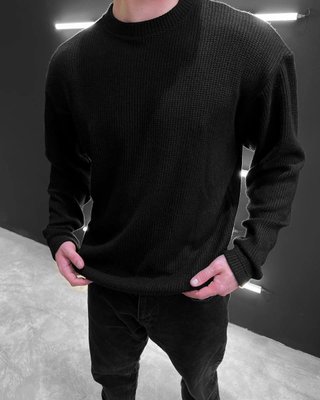 Джемпер мужской вязаный Черный размер S Men-SW4-Black-S фото