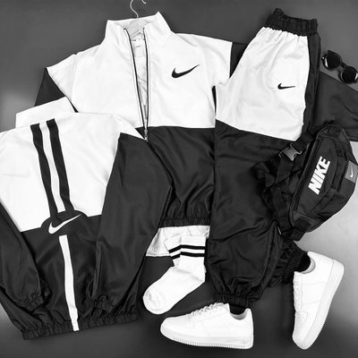 Спортивный костюм Nike плащевка Черный размер S, SS004 Men-SS004 фото