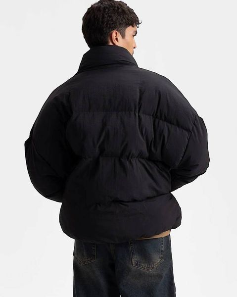Чоловічий пуховик зимовий Чорний розмір S, Зимова дута куртка Men-J21-Black-S фото