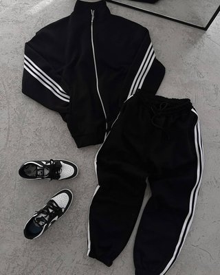 Спортивный костюм на флисе Кофта+Штаны цвет Черный размер S, SS006 Men-SS006 фото