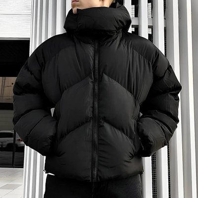 Пуховик мужской Черный размер S, Куртка зима -25 водонепроницаемая Men-J22-Black-S фото