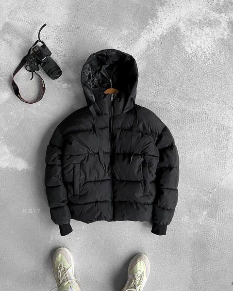 Чоловіча зимова куртка Водонепроникна плащівка колір Чорний розмір S Men-J5-Black-S фото