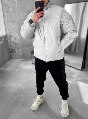 Чоловіча зимова куртка Водонепроникна плащівка колір Білий розмір S Men-J37 фото