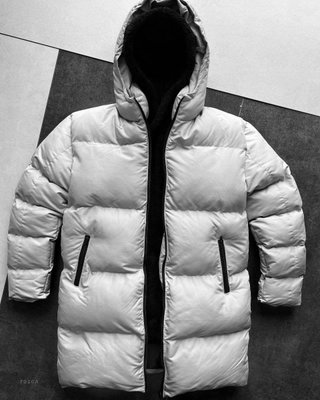 Чоловічий пуховик зимовий Сірий S, Зимова куртка пуховик Men-J19-Grey-S фото
