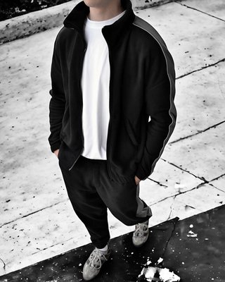 Флісовий костюм чоловічий Чорний розмір S, Костюм спортивний Кофта+Штани Men-SS27-Black-S фото