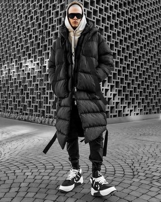 Мужская зимняя куртка Водонепроницаемая наполнитель эко-пух цвет Черный размер S Men-J2-Black-S фото