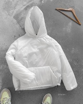 Куртка анорак мужская теплая цвет Белый размер S Men-J34-White-S фото
