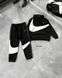 Спортивний костюм на флісі Nike Худі+Штани колір Чорний розмір S, SS006 Men-SS006 фото