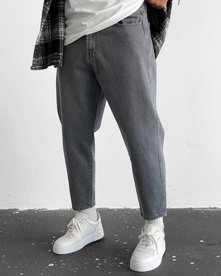 Джинси мом чоловічі Світло-сірі розмір 29 Men-Jeans3-Light/Grey-29 фото