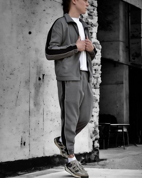 Флісовий костюм чоловічий Сірий розмір S, Костюм спортивний Кофта+Штани Men-SS27-Grey-S фото