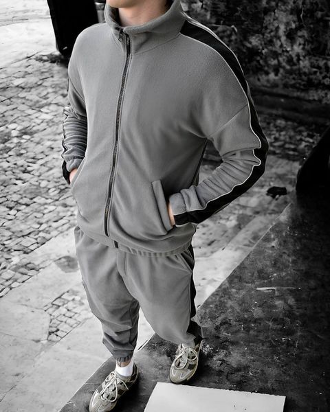 Флісовий костюм чоловічий Сірий розмір S, Костюм спортивний Кофта+Штани Men-SS27-Grey-S фото