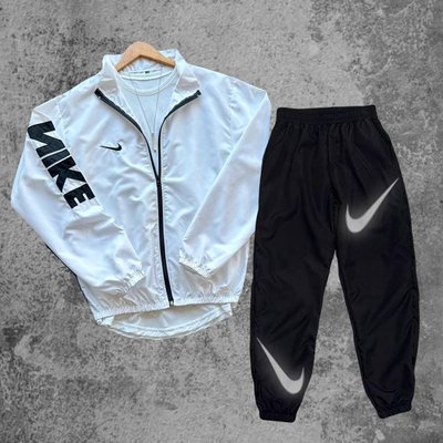 Спортивный костюм Nike плащевка Белый размер S, SS0041 Men-SS004 фото