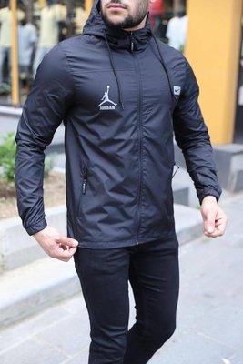Чоловіча куртка-вітровка Nike Jordan Демісезон колір Чорний розмір S, J009 Men-J009 фото