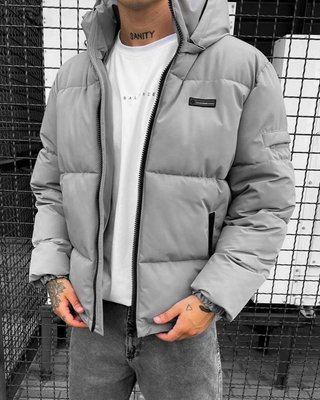 Чоловіча зимова куртка Пуховик колір Сірий розмір S Men-J6-Grey-S фото