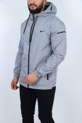 Чоловіча куртка-вітровка Nike Демісезон колір Світло-сірий розмір S, J007 Men-J007 фото