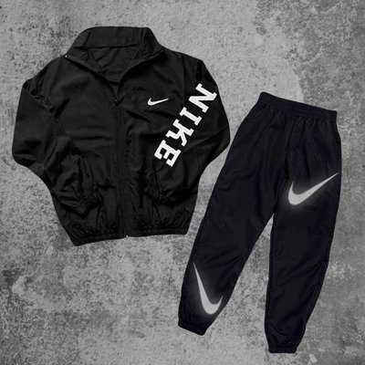 Спортивный костюм Nike плащевка Черный размер S, SS0041 Men-SS004 фото