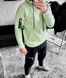 Чоловічий спортивний костюм на флісі Фісташковий Кенгуру+Джогери Розмір S Men-SS26-Pistachio-S фото