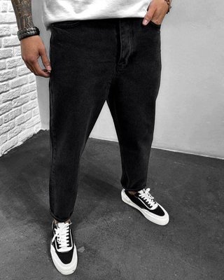 Джинси мом чоловічі Чорні розмір 29 Men-Jeans3-Black-29 фото
