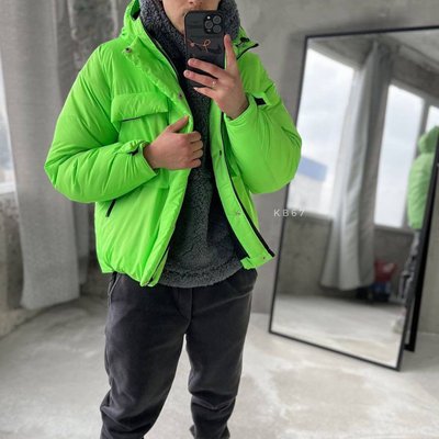 Чоловіча зимова куртка Водонепроникна колір Зелений розмір S Men-J33-Green-S фото