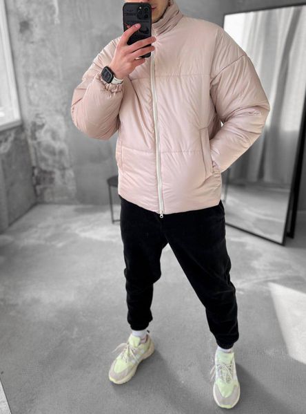 Чоловіча зимова куртка Водонепроникна плащівка колір Бежевий розмір S Men-J37 фото