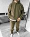 Чоловічий флісовий костюм (Худі + Штани) колір Хакі розмір S Men-SK-Khaki-S фото
