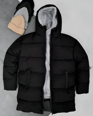 Мужской пуховик зимний Черный S, Зимняя куртка пуховик Men-J19-Black-S фото