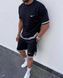 Чоловічий літній костюм Nike Футболка + Шорти колір Чорний розмір S, SS007 Men-SS007 фото 2