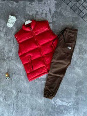 Безрукавка The North Face в наборі зі штанами колір Червоний розмір S, J091 Men-J09 фото