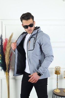 Мужская куртка-ветровка The North Face Демисезон цвет Светло-серый размер S, J004 Men-J004 фото