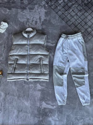 Безрукавка The North Face в наборі зі штанами колір Сірий розмір S, J09 Men-J09 фото